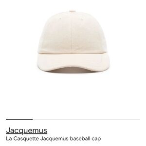 Jacquemus Cream La Casquette Baseball Cap (Size 60)